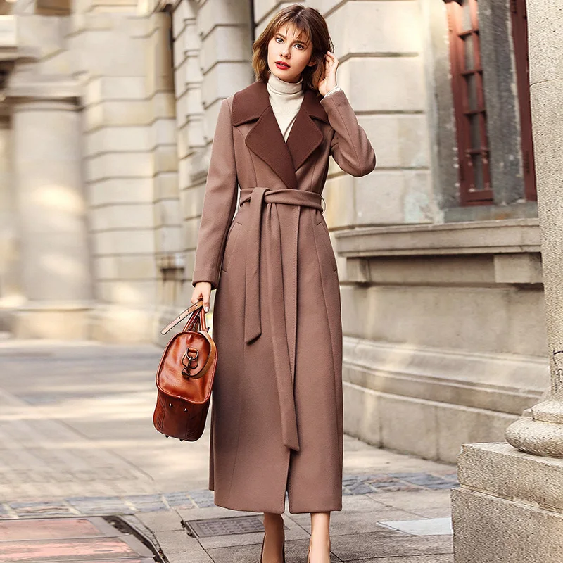 Thick Maxi Long Women Winter Jacket European Style Women Wool Coat