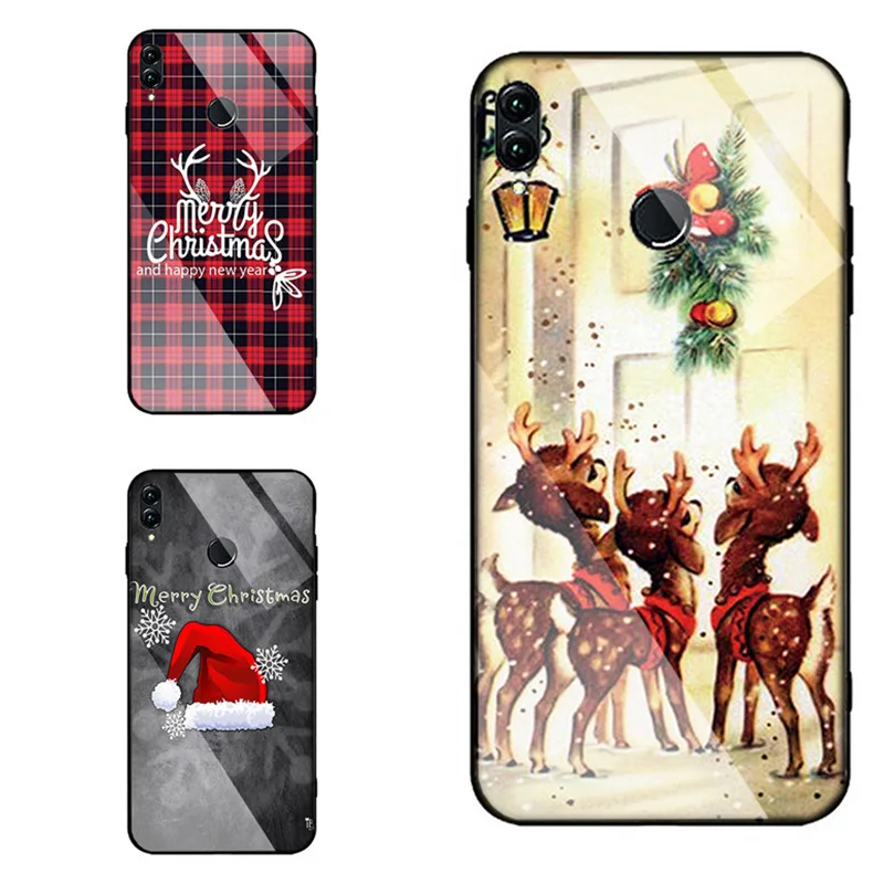 

Luxury Glass Case For xiaomi redmi note 7 note 5 6A xiaomi mi 9 mi8 6 6X 5s x3 mi max 3 Christmas present Cell Phone Case
