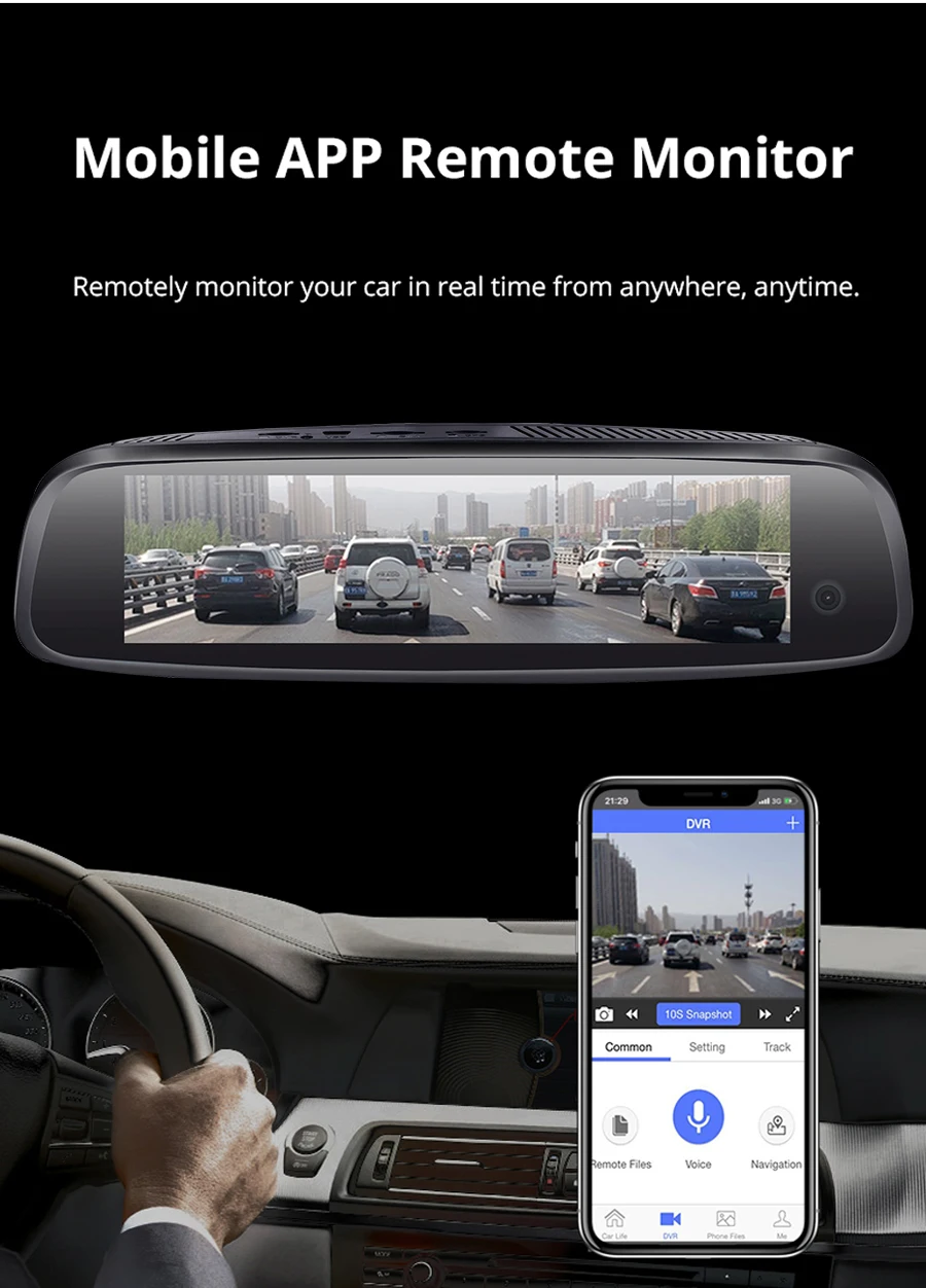 WHEXUNE специальный кронштейн 3-канальный Автомобильный видеорегистратор ADAS 4G Android 2+ 32GB зеркало заднего вида Full HD 1080P авто камера для такси Новинка
