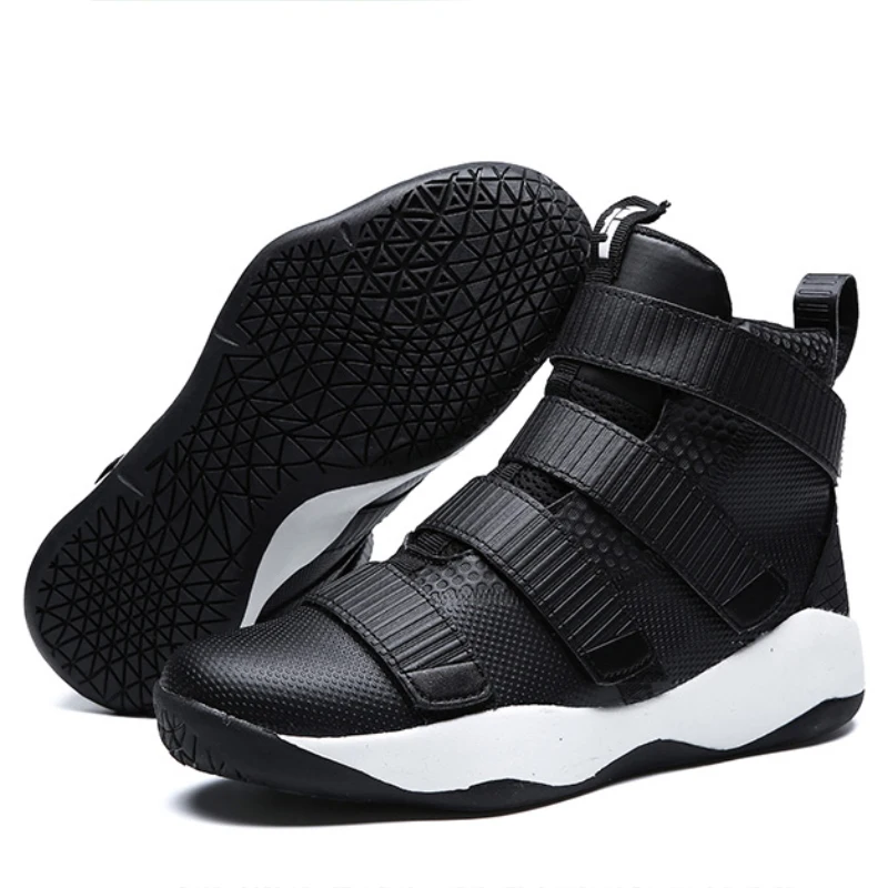 

New Arrival Men Basketball Shoes Ankle Boots Slip-on Comfortable Stability Outdoor Sneakers Professional Sport Boots
