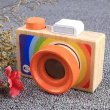 Kaleidoscope Picture Lens Wooden Camera Pretending Toys Kids Children Portable free shipping wholesale 20