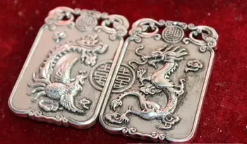 

Do the old antique sculpture double Cupronickel hand carved Shuanglongxizhu Guan brand pendant a variety of styles