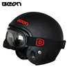 BEON B-703 vintage modular motorcycle helmet men women retro 3/4 open face helmets Moto Casque Casco with chin google Assemable ► Photo 3/4