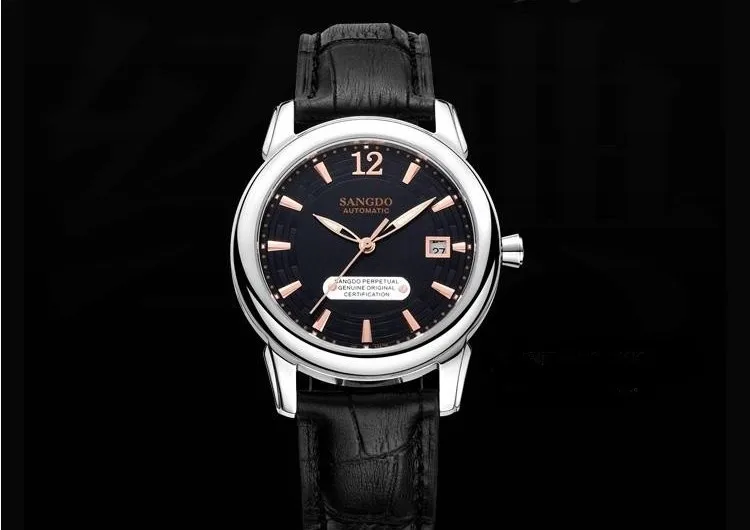 

40mm Sangdo Luxury watches Automatic Self-Wind movement Sapphire Crystal Black dial High quality Auto Date Men's watch 58A