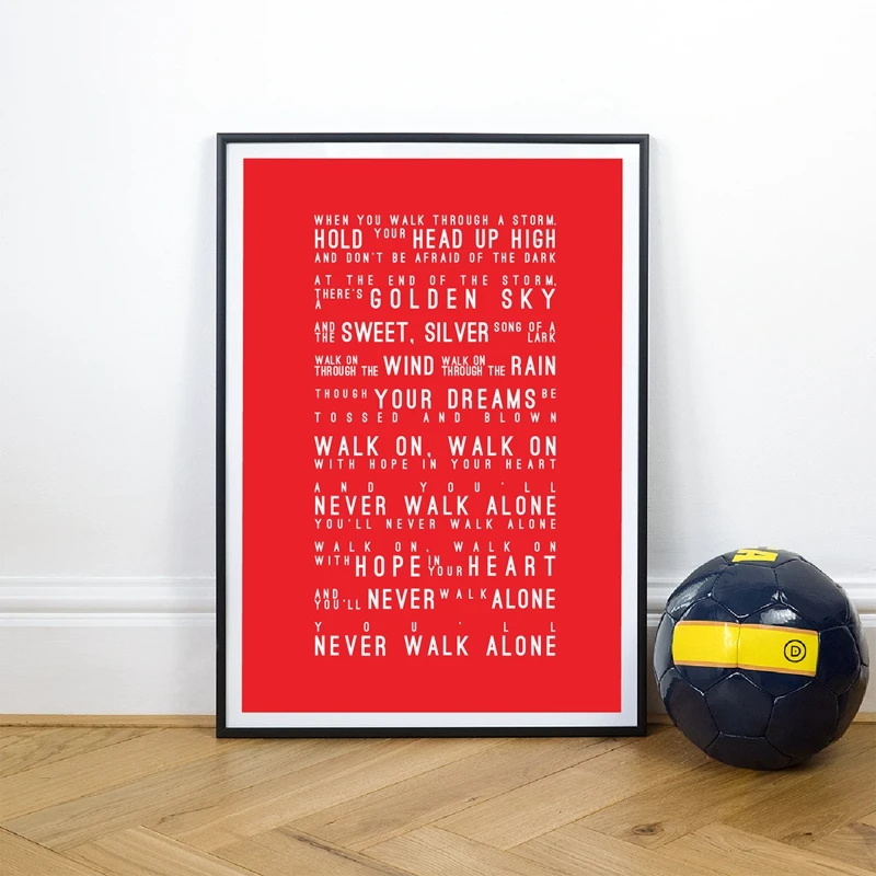 You Ll Never Walk Alone Lyrics Canvas Art Prints Poster Liverpool Football Club Painting Home Wall Decoration With Free Shipping Worldwide Weposters Com You Ll Never Walk Alone Lyrics Canvas Art Prints Poster Liverpool Football Club Painting Home Wall Decoration With Free Shipping Worldwide Weposters Com