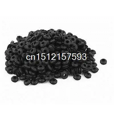 

400Pcs Black Rubber Cable Wire Protector Grommets Solid Plug Gasket Ring