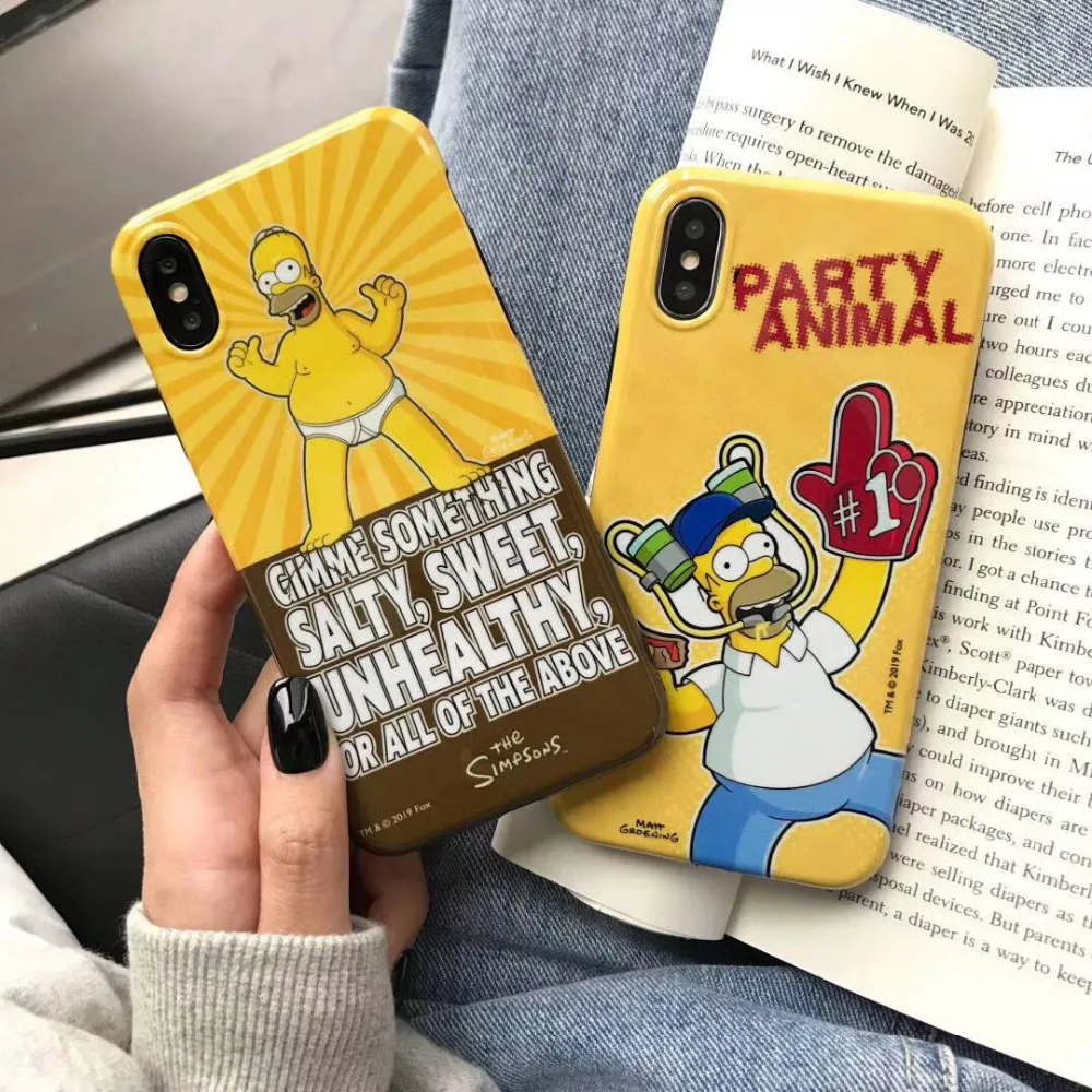 

maosenguoji luxury funny cartoon Simpsons Fashion brand soft Mobile Phone Case for iphone 6 6s 6plus 7 8 plus X XR XS MAX cover