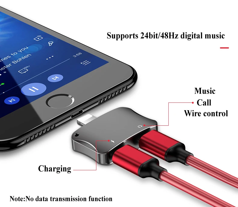 Nohon Adapter For Lightning to For Dual Lightning or For Lightning to For Lightning + 3.5mm Audio  Details  (09)