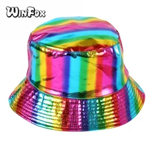 Winfox/модные женские серьги-капельки, шляпы-ведерки, мягкая Кепка для женщин, хип-хоп, Спорт на открытом воздухе, Женская пляжная Панама для рыбалки