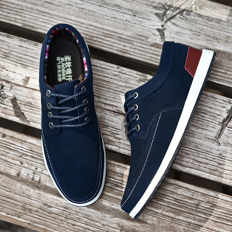 SUROM zapatos los hombres marca de lujo zapatos casual mocasines cuero zapatos de moda otoño primavera mocasin hombre - AliExpress