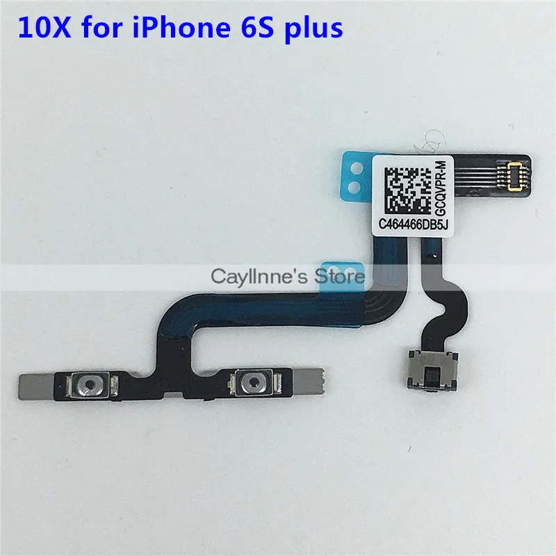 10pcs Volume Button Flex Cable for iPhone 6S Plus 5.5'' Side Mute Silent Switch with Metal Bracket Replacement Parts | Мобильные