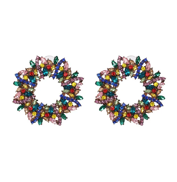 Богемные многоцветные серьги в форме омаров с кристаллами, массивные Ювелирные серьги-капли