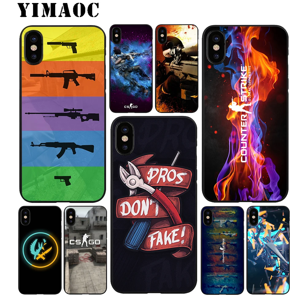 YIMAOC Cs Go логотип мягкий ТПУ Черный силиконовый чехол для iPhone X или 10 8 7 6 6S Plus 5 5S SE Xr Xs