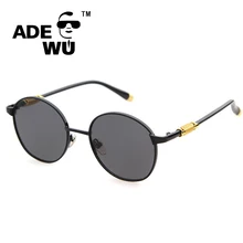 Adewu Ronda Retro gafas de Sol de Los Hombres de La Vendimia Masculina Gafas de Sol de Diseñador de la Marca Maestro Espejo Sunglass gafas de sol hombre redondas
