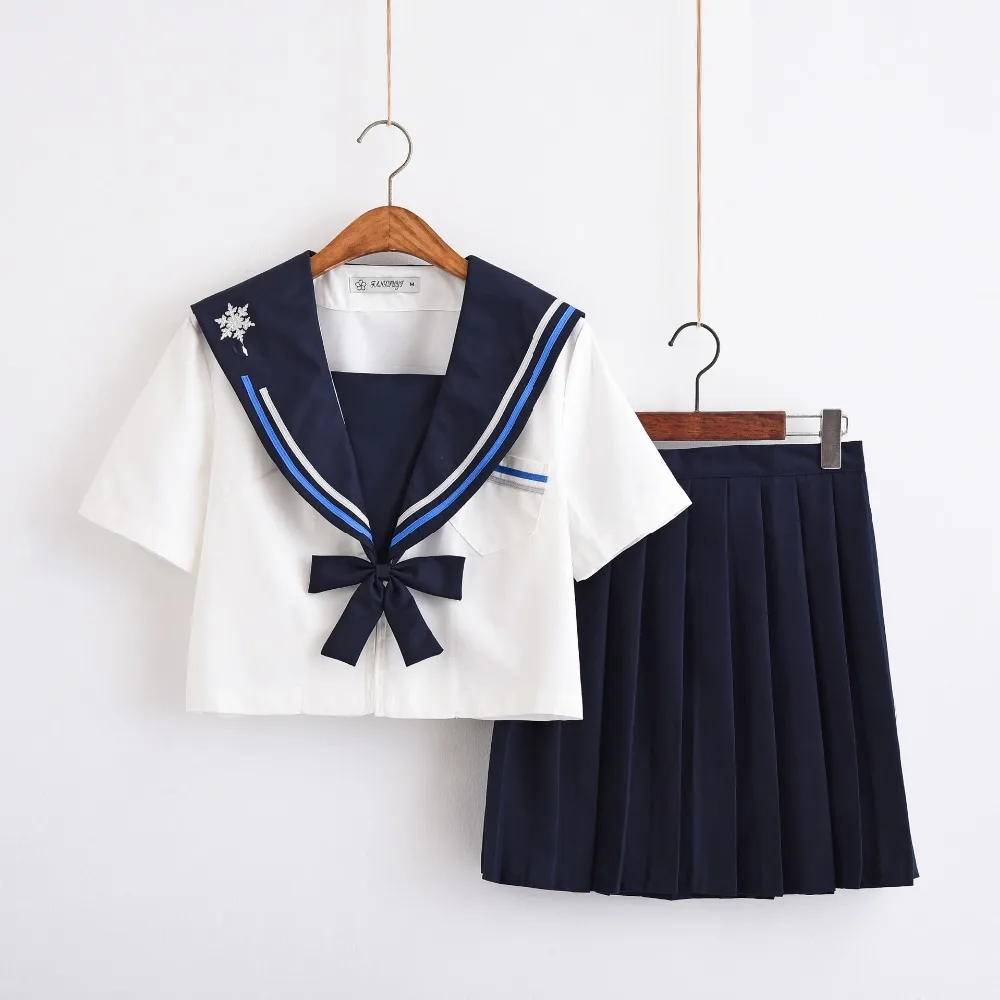 UPHYD New Summer Short Sleeve Japan School Uniform Cotton White Shirt ...