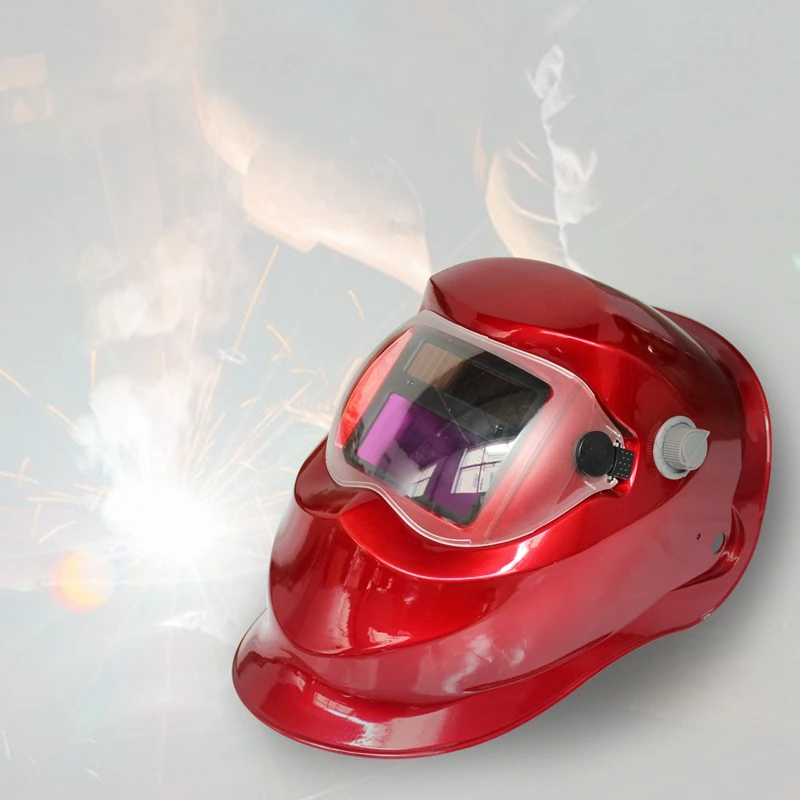 

LIXF-2018 New Pro Solar Welder Mask Auto-Darkening Welding Helmet irregular Red
