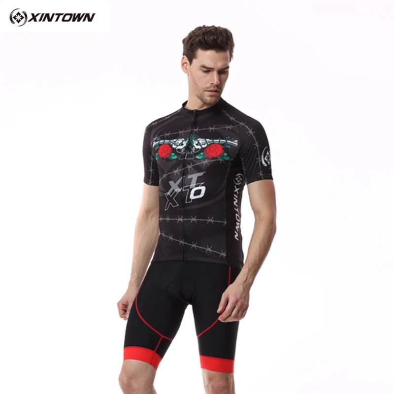 

XINTOWN High Quality Cycling Skinsuit Men Triathlon Sports Short Sleeved Clothing Cycling Clothing Ropa De Ciclismo Maillot