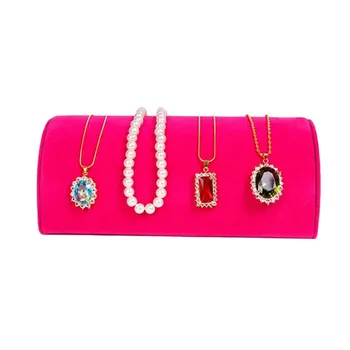 

Velvet Jewelry Rack Chain Bracelet Necklace Stand Organizer Holder Display Tray, Pillow Velvet Necklace Tray-2 Size:21*12*8Cm(