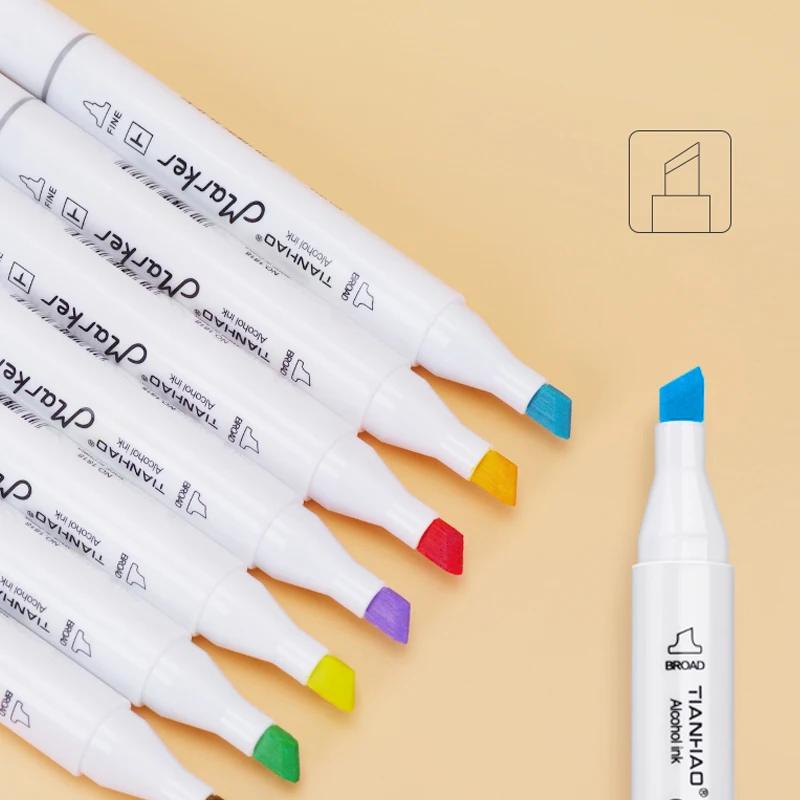 Художественный маркер 168 цветов маркер на спиртовой основе маркер ручка двойная головка кисть для эскиза ручка маркер набор художественные канцелярские принадлежности