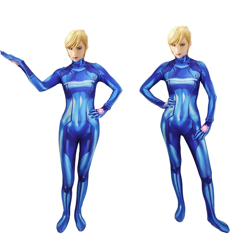 Комбинезон для косплея аниме Samus Zero Metroid Prime женский костюм воина фанатов фильмов