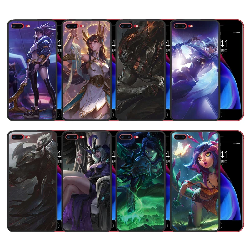 Slim Silicone TPU Soft Phone Case Black for iPhone 8 Plus Cover Capa Fundas lol League of Legends | Мобильные телефоны и
