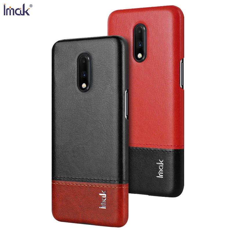 

New 2019 For Oneplus 7 Case Cover IMAK Vintage Case pu Leather PC Hard Cover Fitted Cases For Oneplus 7 6.41''