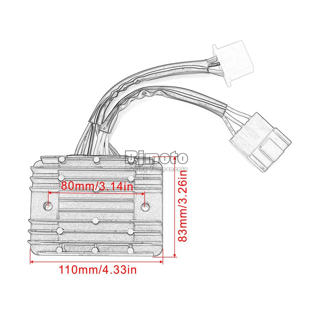BJMOTO AP8127144 мотоциклетный Регулятор выпрямителя для Aprilia RSV1000 2004-2008 RSV 1000 Tuono 2006-2009