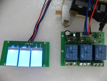 

12V24V3 Way Touch Button Module with Relay Board Two-color LED Self-locking Point Interlock Function