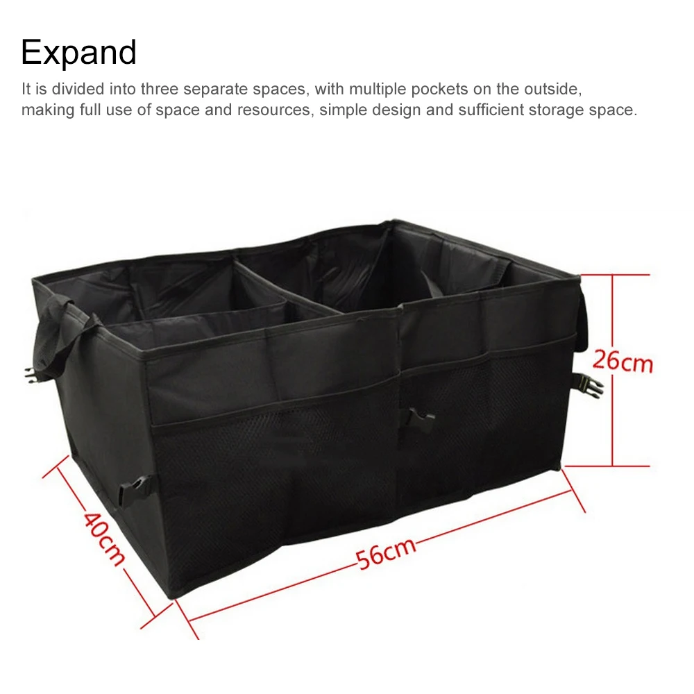 

Car Storage Bags Foldable Car Trunk Organizer Storage Bags Multi Compartment Organizer Box Auto Interior Accessories