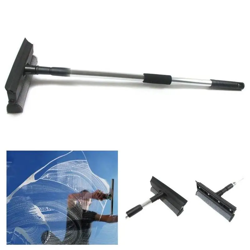 

Double-side Telescopic Rod Window Cleaner Stainless Steel Retractable Squeegee Wiper Brush Glass Cleaning Tool Drop Shipping
