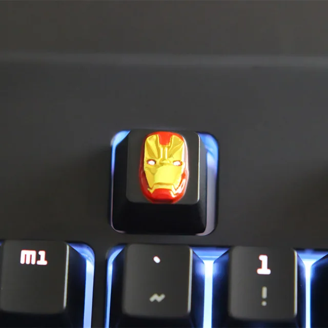 Заказной тисненый цинковый сплав keycap Для Игры Механическая клавиатура, высококачественный уникальный DIY для F - Цвет: Iron Man