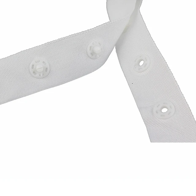 Plastic Snap Button Tape For Garment Polyester Webbing Tape Press Snap