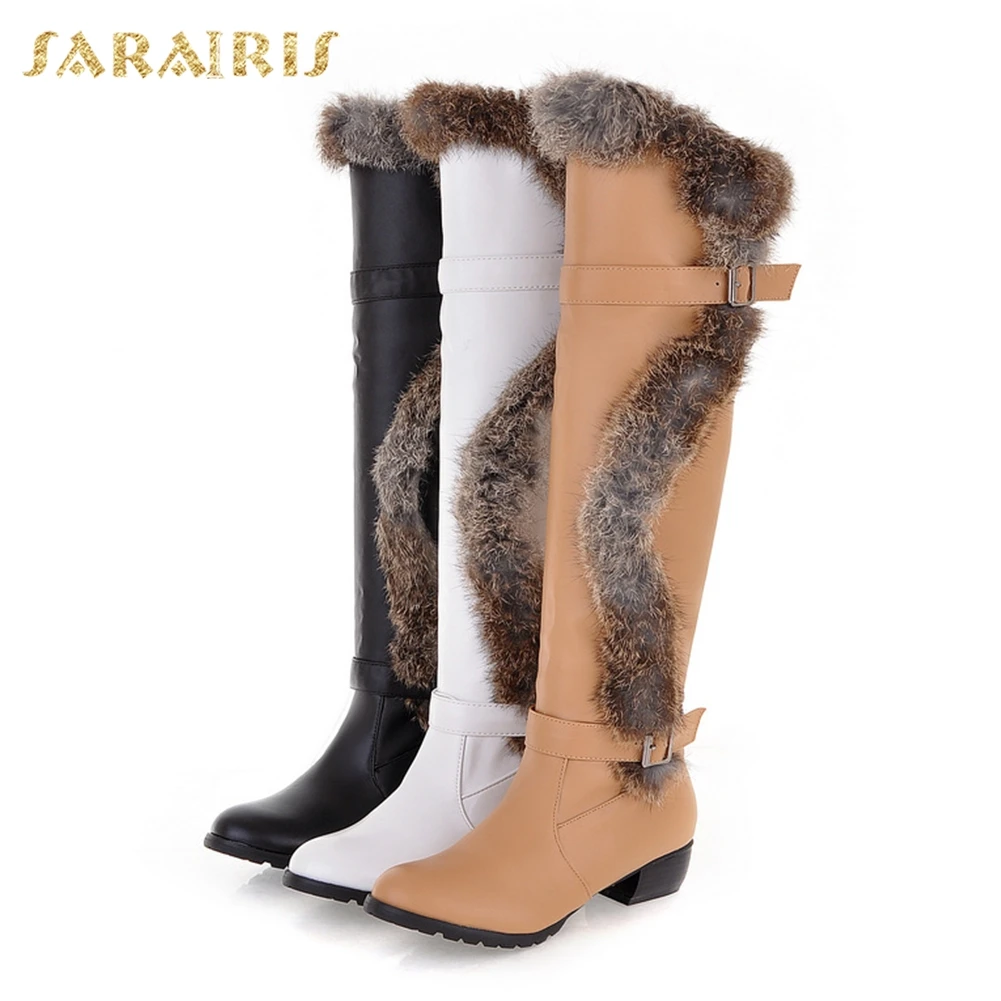 SARAIRIS/Новое поступление; большие размеры 34-43; зимние сапоги; модная женская обувь наивысшего качества; женские сапоги до колена