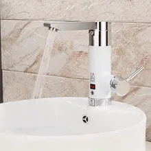 Кухня отопления Электрический tankless непрерывной мгновенная кран для ванной Hotel умывальник смеситель с Азии plug