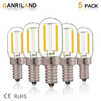 

GANRILAND T22 12V 24V DC AC LED Lamp 1W E12 E14 Led Cob Filament Refrigerator Bulb Vintage Decoration Lighting Bulbs for Room