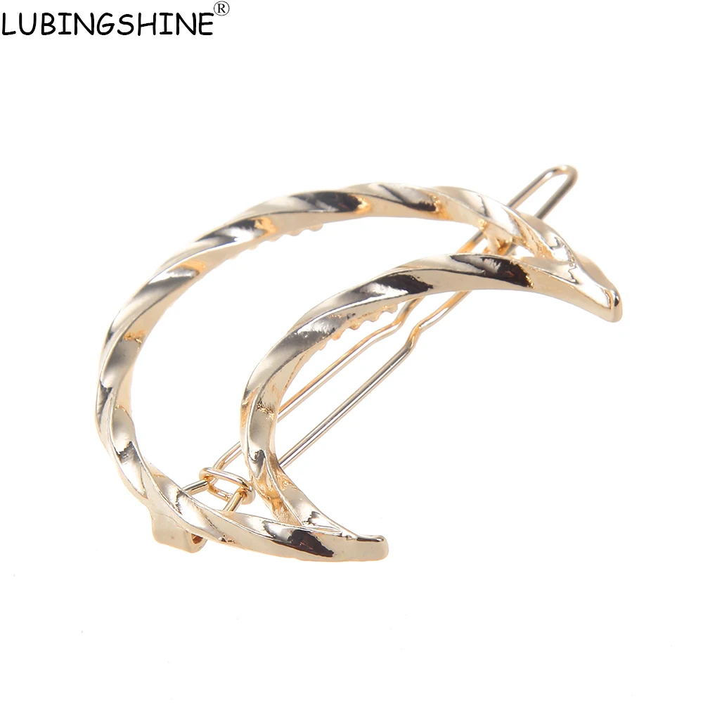 

LUBINGSHINE Women's Headwear Gold/Rose Gold Moon Hairpins Woman Hair Jewelry Accessories Hair Clips Wedding Decoration tiara