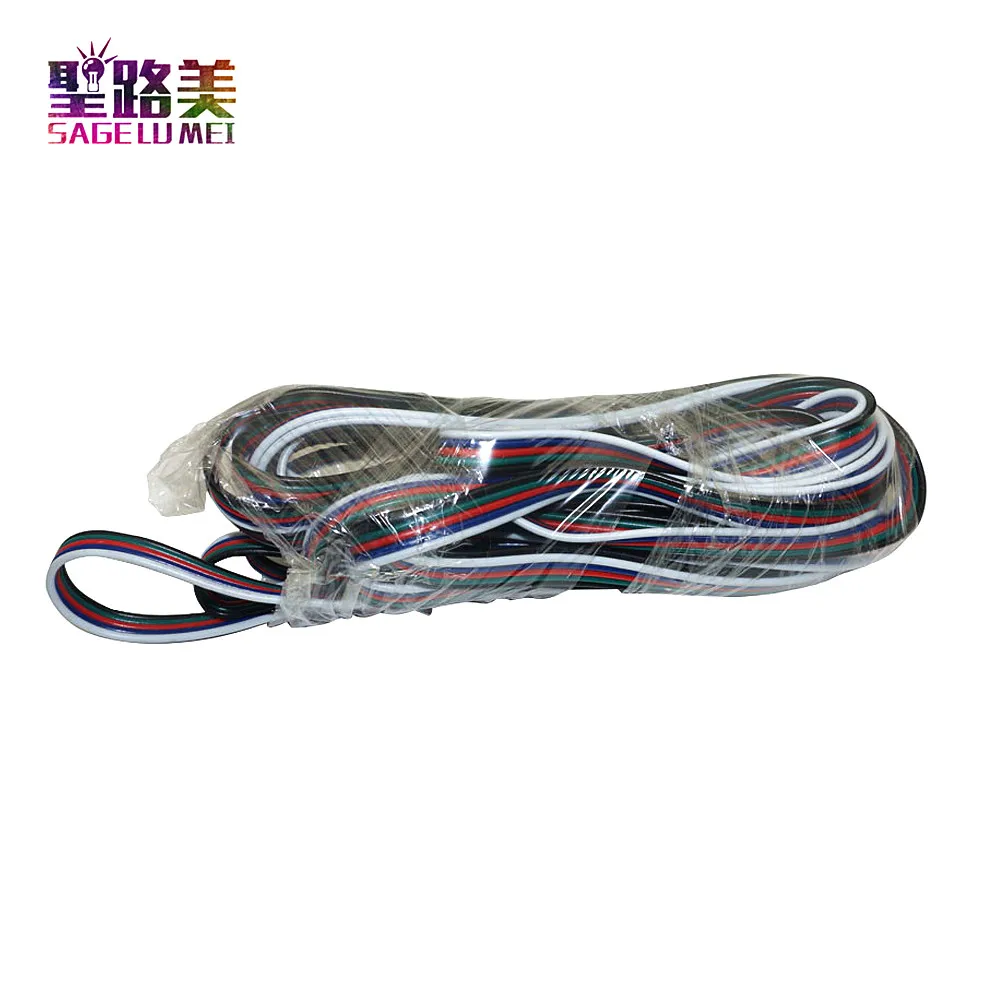 20 м 22 AWG RGB удлинитель 5pin кабель провода синий/красный/белый/зеленый/черный для RGBW SMD 5050 3528 Led RGB полосы света