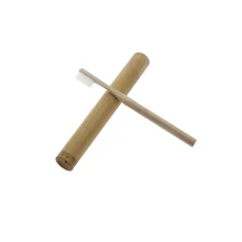 1 шт., для домашнего использования в путешествиях, экологически чистый инструмент для ухода за полостью рта, Бамбуковая зубная щетка для взрослых, держатель, чехол, коробка с щеткой