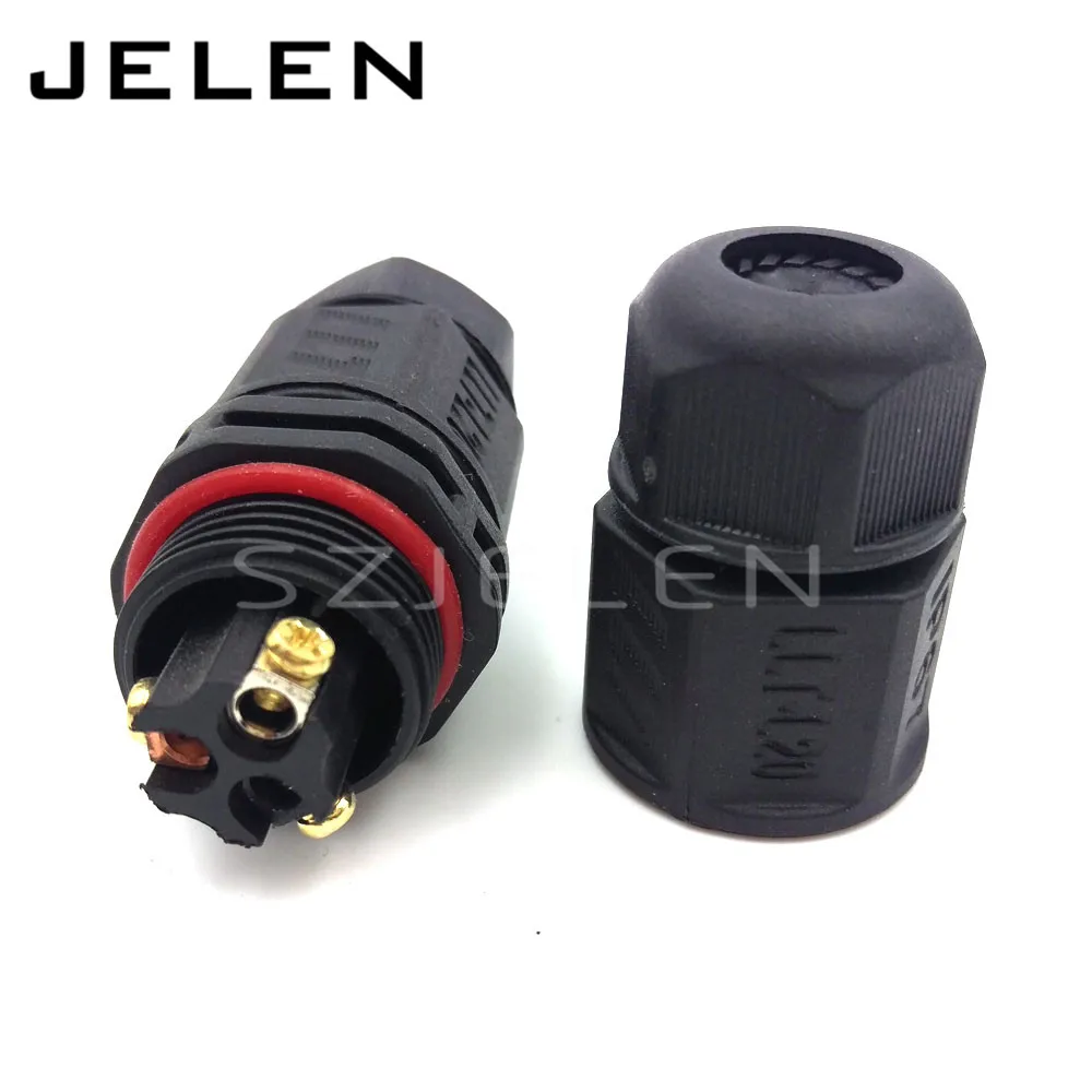 

L20 3T, 3 pin Waterproof connector,IP67, No soldering, LED power connector, outdoor wire connector 3 pin