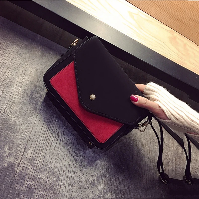 

women famous brands 2017 High Quality Medium Shoulder o Bag Winter Retro  hit color scrub leather shoulder Messenger bag