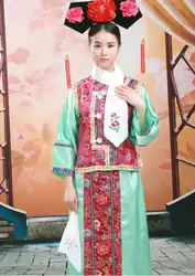 5 шт. Костюмы для народных китайских танцев Костюмы женщина династии Цин костюмы китайские традиционные платье принцессы ткань сцена 16