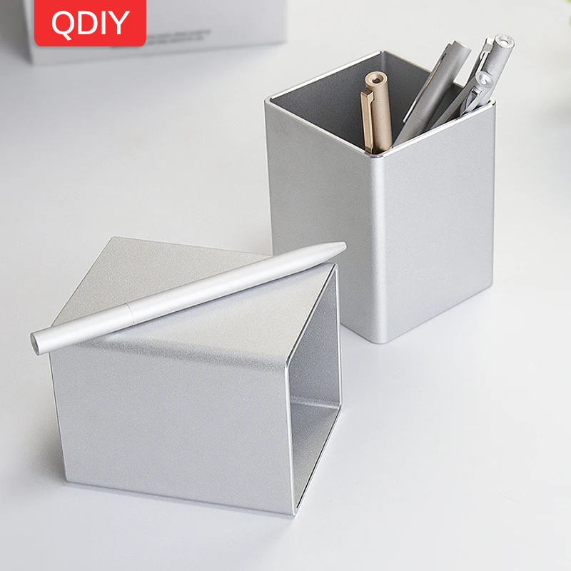 

Metal Pen Holder Creative Fashion Korea Small Fresh Student Desktop Decoration Office Personality Simple Custom Multifunction