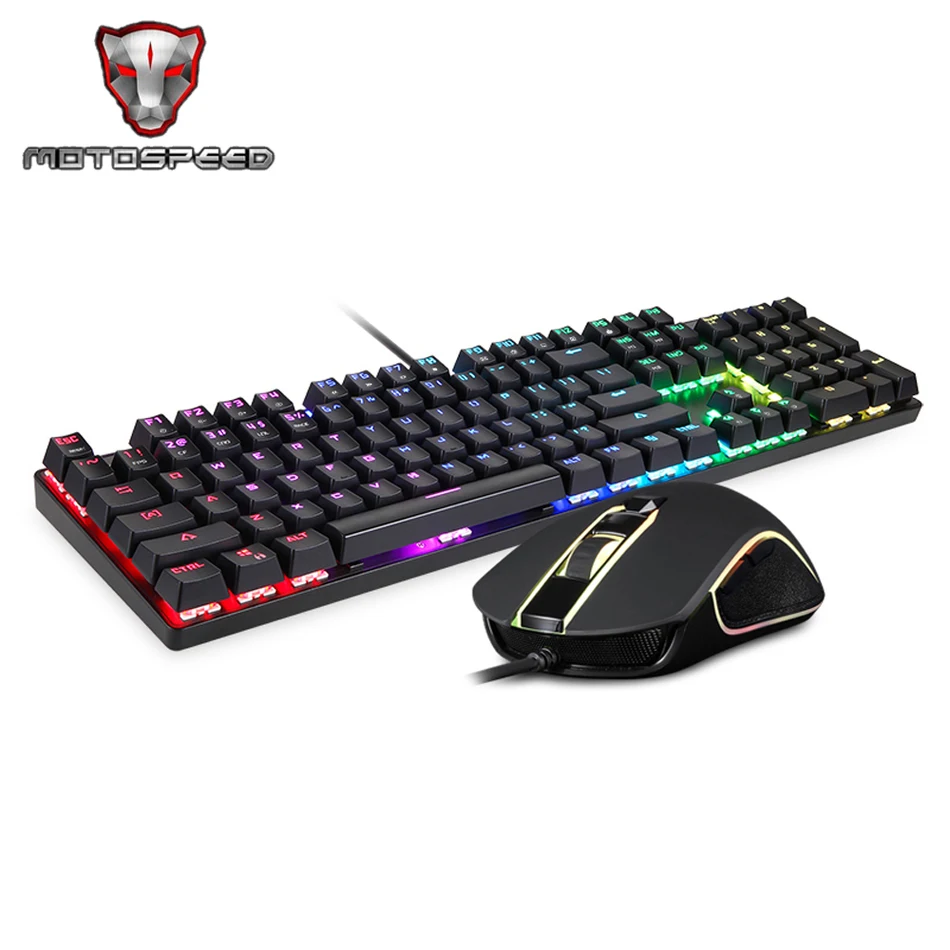 Motospeed CK888 RGB Backlight Gaming Mechanical Keyboard and Mice Game