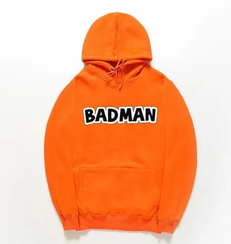 BADMAN толстовки Полерон hombre в стиле хип-хоп Уличная Толстовка для мужчин и женщин пуловер Хлопок Повседневное мужские толстовки - Цвет: 4 Orange