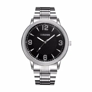 

2018 Simple Style Men Watch Stainless Steel Quartz Wristwatch New Fashion Boutique Leather waterproof Watches Dropshipping Clock