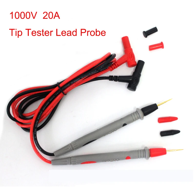 

Universal Digital Multimeter Multi Meter Test Leads 1 pair 1000V 20A Ammeter Test Leads Feelers For Tester Probe Tip