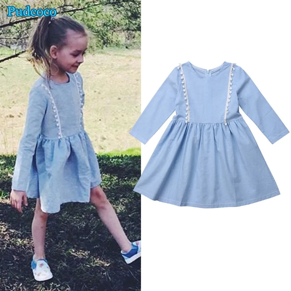 Pudcoco 2019 Brand New Girl Long Sleeve Princess Dress Kid Baby Party Prom Wedding Pageant Tutu Dresses | Детская одежда и обувь
