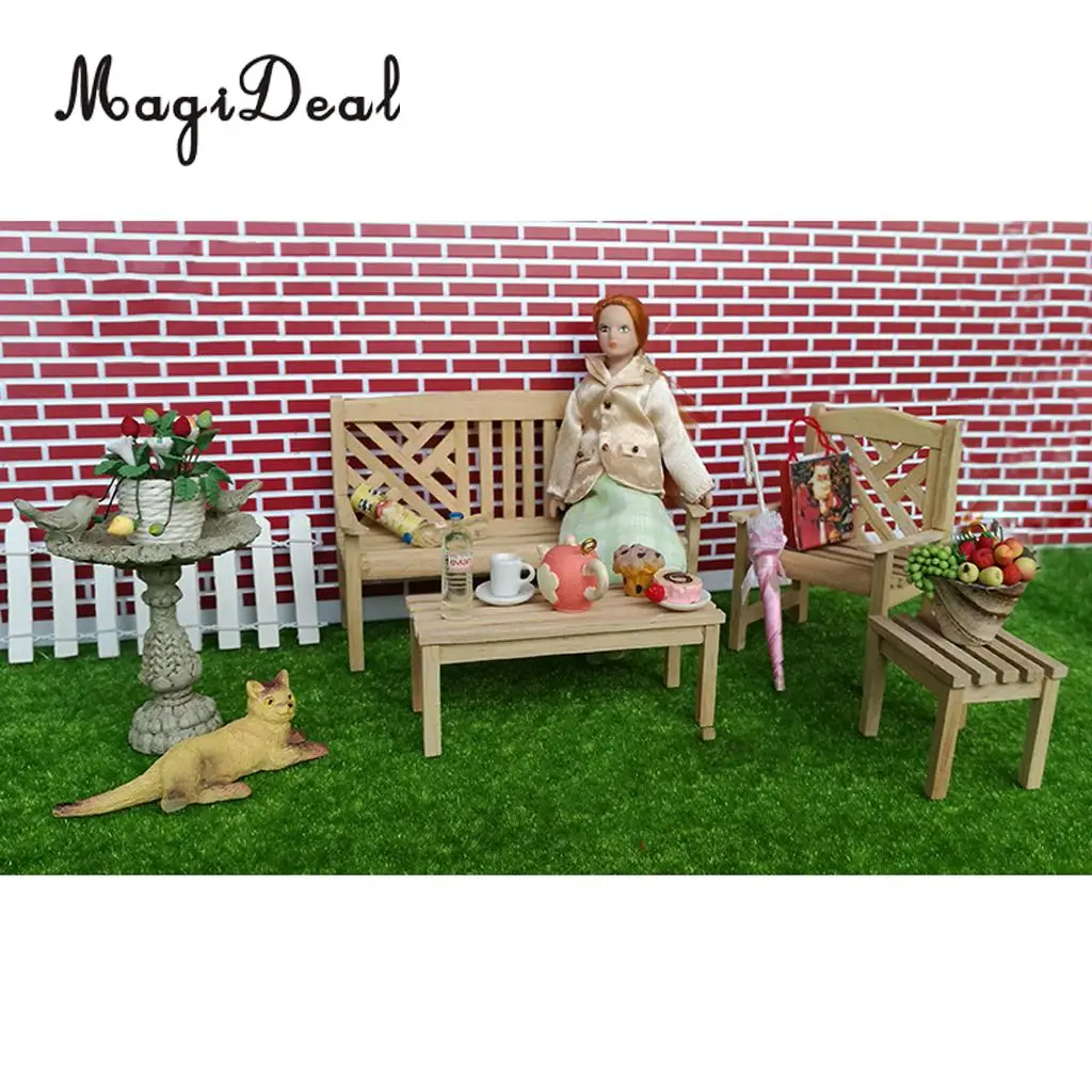 MagiDeal 1//12 Dollhouse Miniature Retro Furniture Set Living Room Decoration