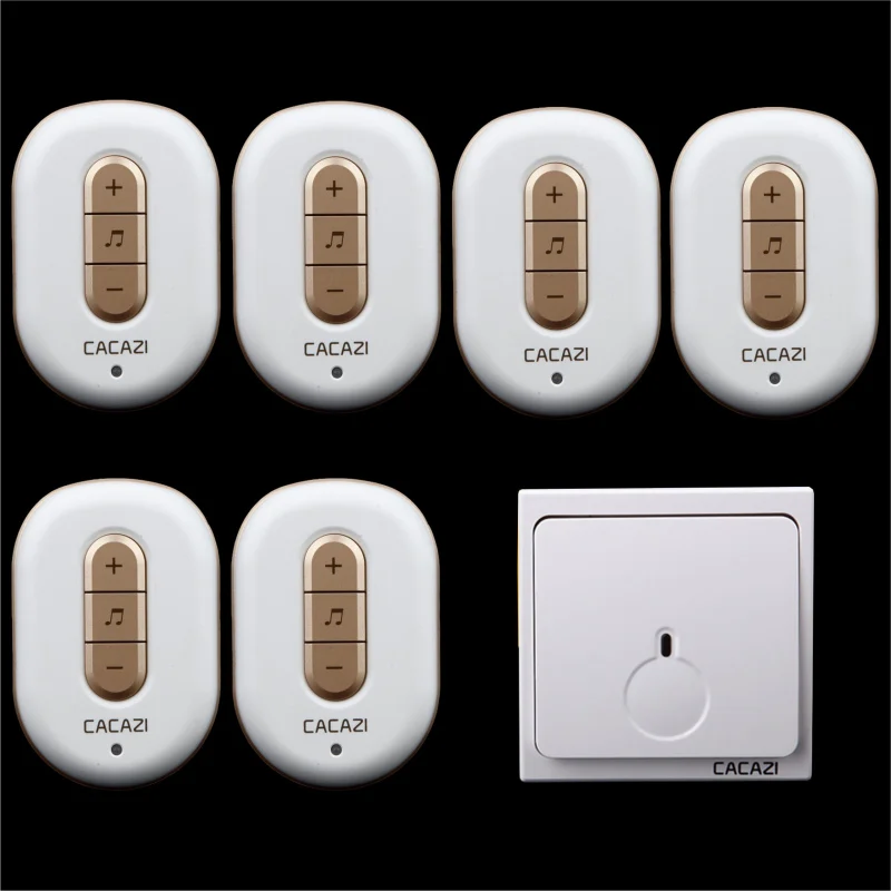 

Free shipping! 1 transmitter + 6 Receiver New Wireless Doorbell With Remote Control Musical 48Tunes Digtal doorchime D9918 -1+6