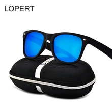 LOPERT Fashion Polarized Sunglasses Men Brand Designer Glasses Women Coating Points Black Frame Male Driving Sun Glasses UV400